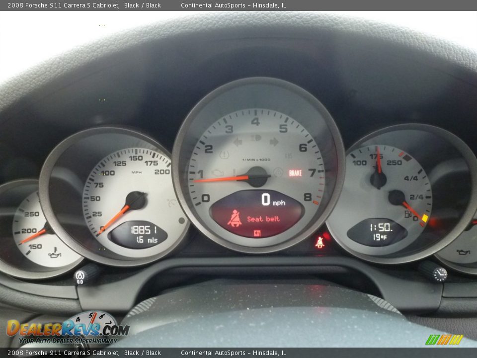 2008 Porsche 911 Carrera S Cabriolet Black / Black Photo #14
