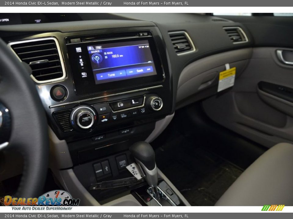 2014 Honda Civic EX-L Sedan Modern Steel Metallic / Gray Photo #12