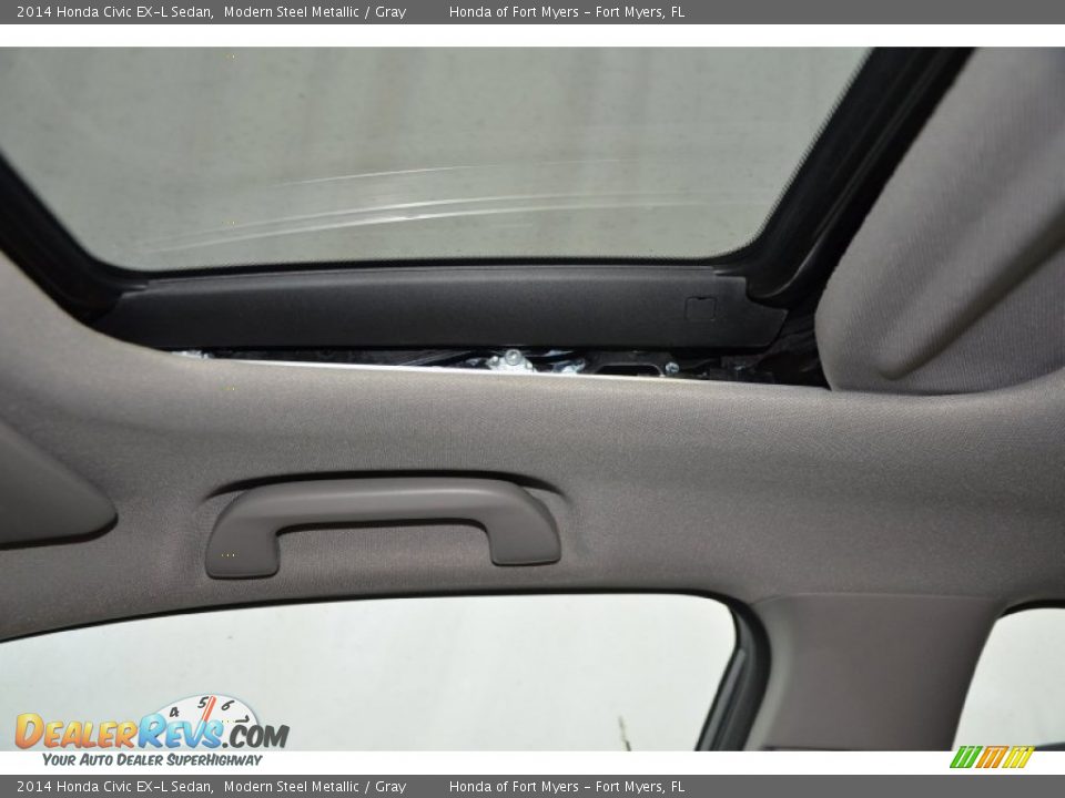 2014 Honda Civic EX-L Sedan Modern Steel Metallic / Gray Photo #13