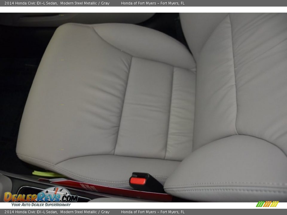 2014 Honda Civic EX-L Sedan Modern Steel Metallic / Gray Photo #14