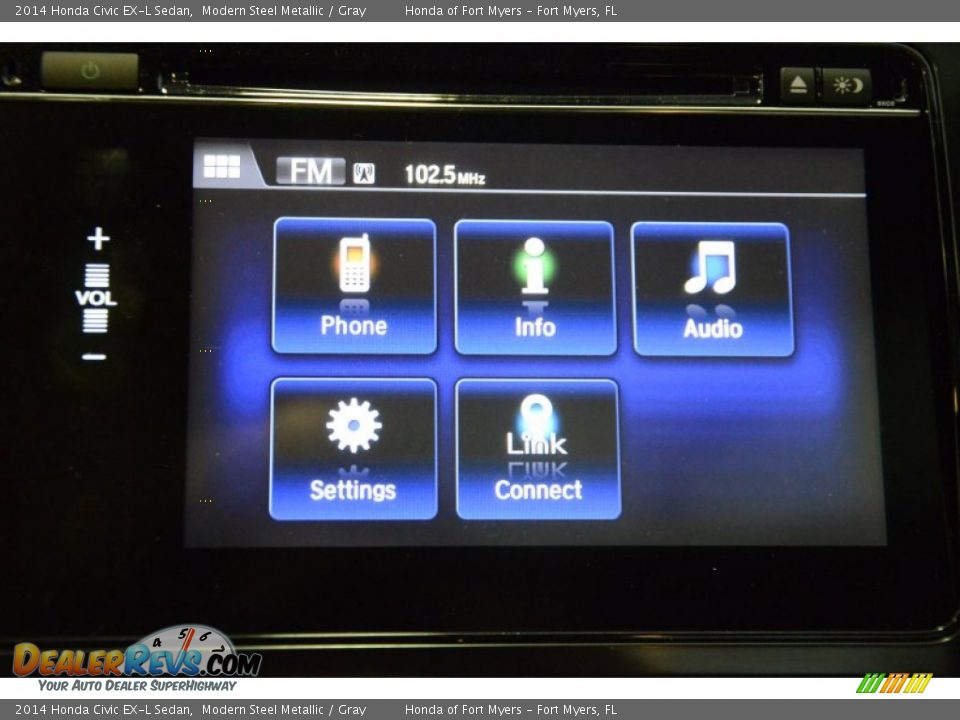 2014 Honda Civic EX-L Sedan Modern Steel Metallic / Gray Photo #17