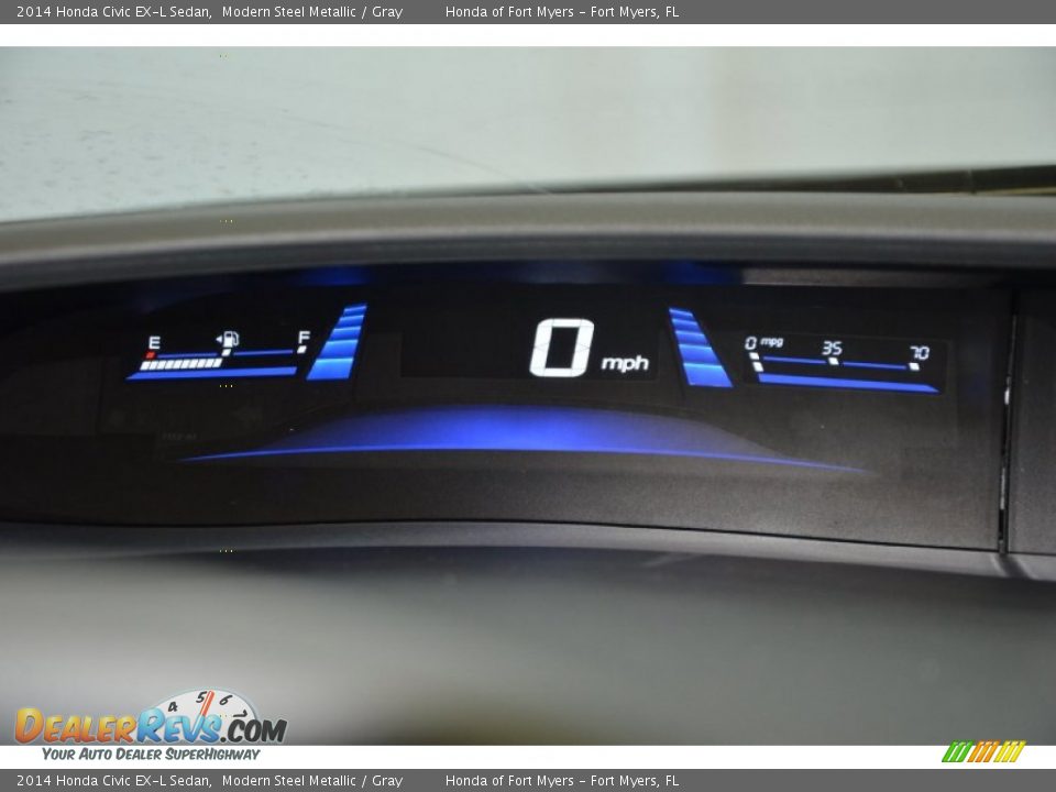 2014 Honda Civic EX-L Sedan Modern Steel Metallic / Gray Photo #21