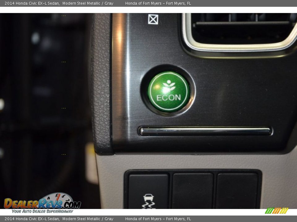 2014 Honda Civic EX-L Sedan Modern Steel Metallic / Gray Photo #24