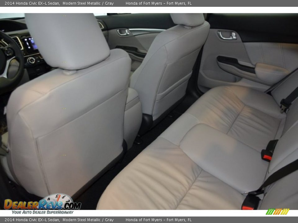 2014 Honda Civic EX-L Sedan Modern Steel Metallic / Gray Photo #26