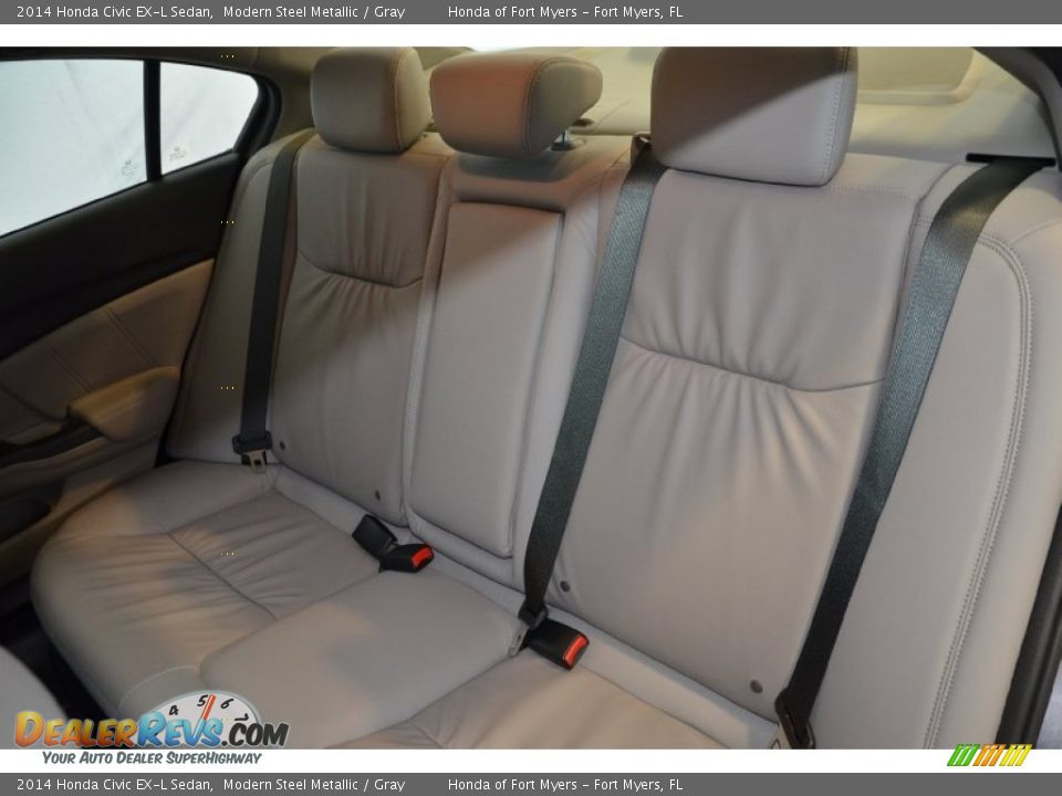2014 Honda Civic EX-L Sedan Modern Steel Metallic / Gray Photo #27