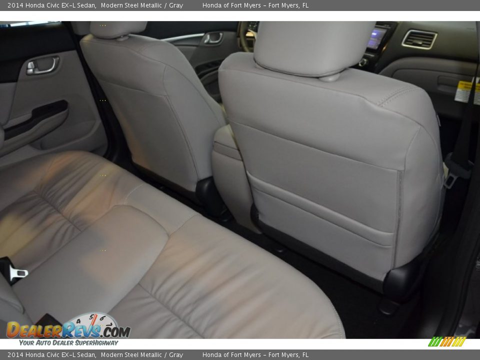2014 Honda Civic EX-L Sedan Modern Steel Metallic / Gray Photo #29