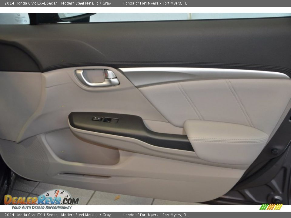2014 Honda Civic EX-L Sedan Modern Steel Metallic / Gray Photo #30