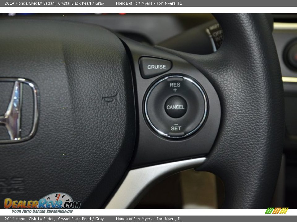 2014 Honda Civic LX Sedan Crystal Black Pearl / Gray Photo #21