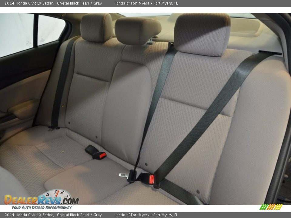 2014 Honda Civic LX Sedan Crystal Black Pearl / Gray Photo #26