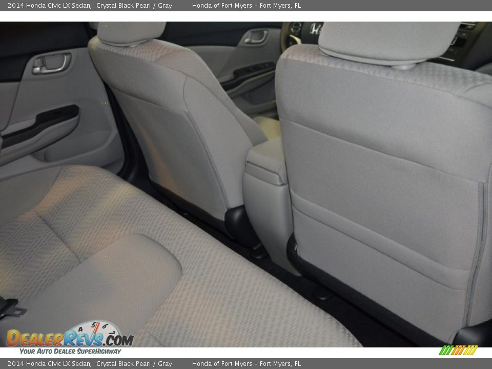2014 Honda Civic LX Sedan Crystal Black Pearl / Gray Photo #28
