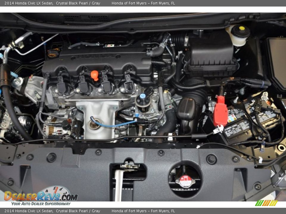 2014 Honda Civic LX Sedan Crystal Black Pearl / Gray Photo #31