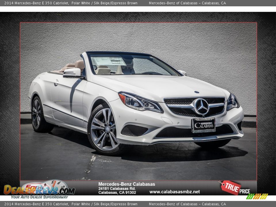 2014 Mercedes-Benz E 350 Cabriolet Polar White / Silk Beige/Espresso Brown Photo #1