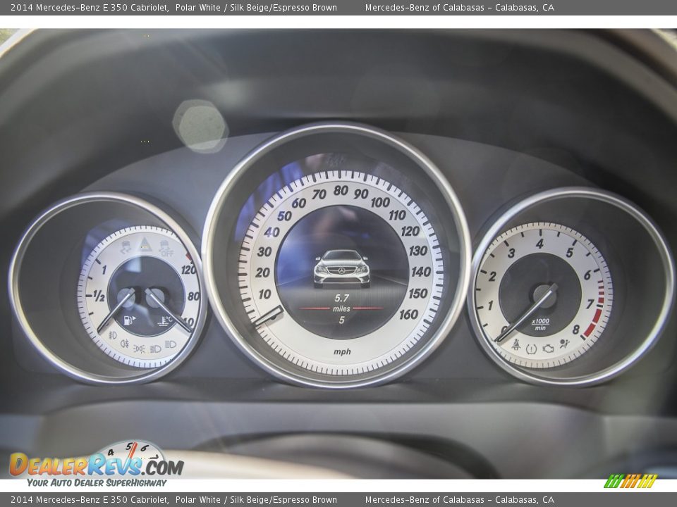 2014 Mercedes-Benz E 350 Cabriolet Polar White / Silk Beige/Espresso Brown Photo #6