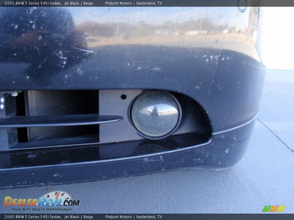 2005 BMW 5 Series 545i Sedan Jet Black / Beige Photo #10