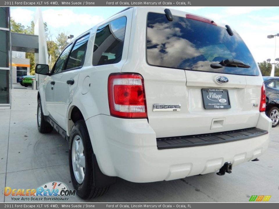 2011 Ford Escape XLT V6 4WD White Suede / Stone Photo #2
