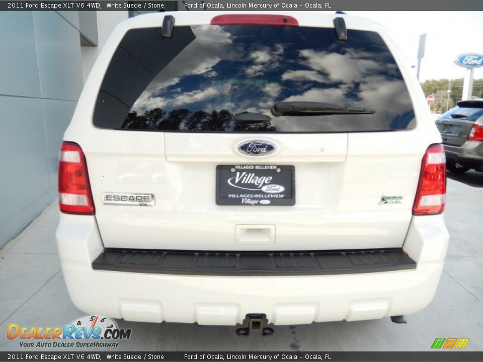 2011 Ford Escape XLT V6 4WD White Suede / Stone Photo #3
