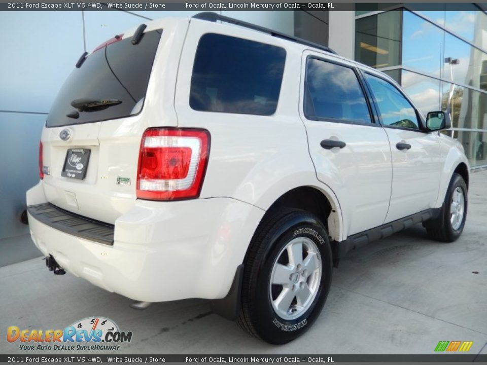 2011 Ford Escape XLT V6 4WD White Suede / Stone Photo #4