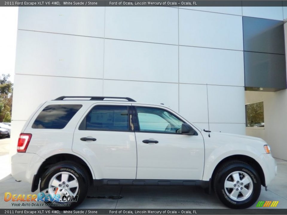 2011 Ford Escape XLT V6 4WD White Suede / Stone Photo #5