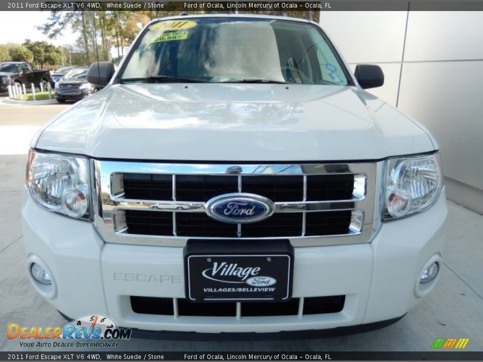 2011 Ford Escape XLT V6 4WD White Suede / Stone Photo #7