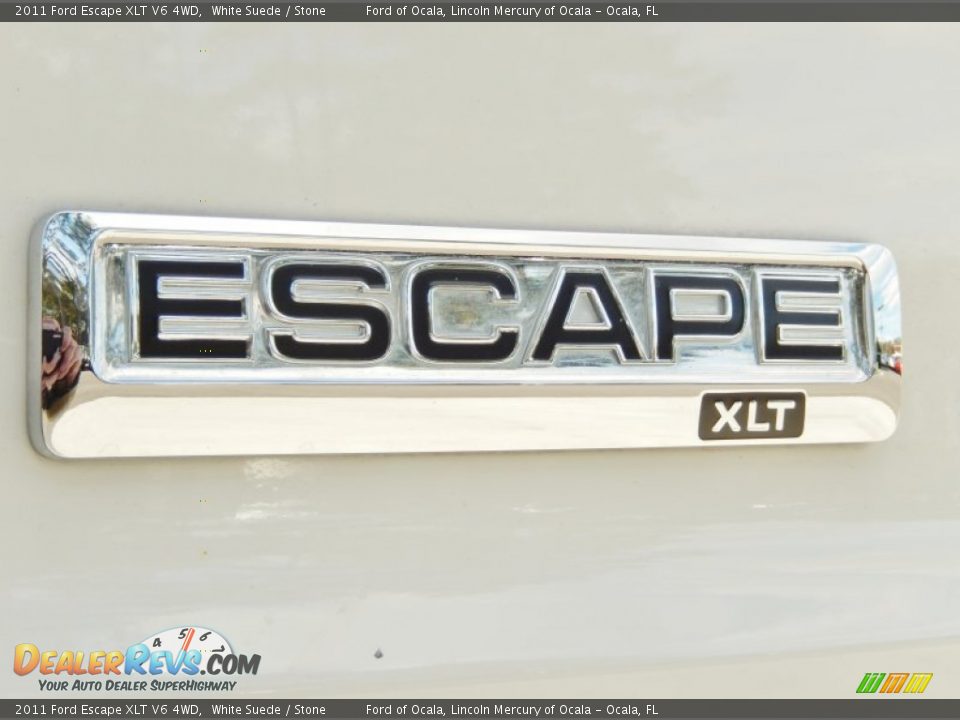 2011 Ford Escape XLT V6 4WD White Suede / Stone Photo #8