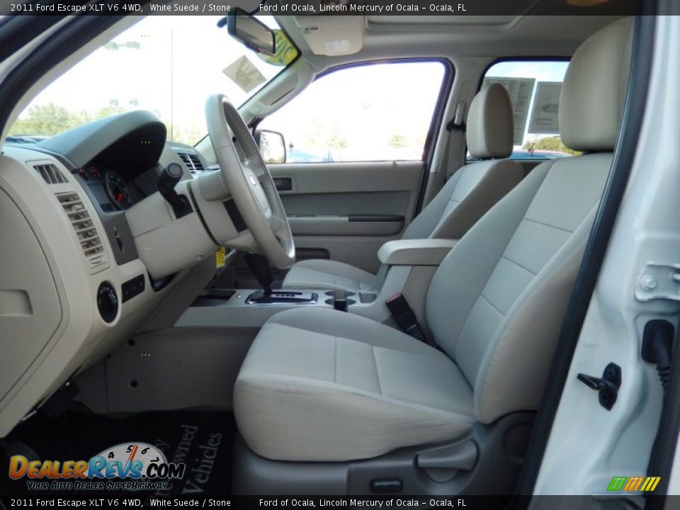 2011 Ford Escape XLT V6 4WD White Suede / Stone Photo #11