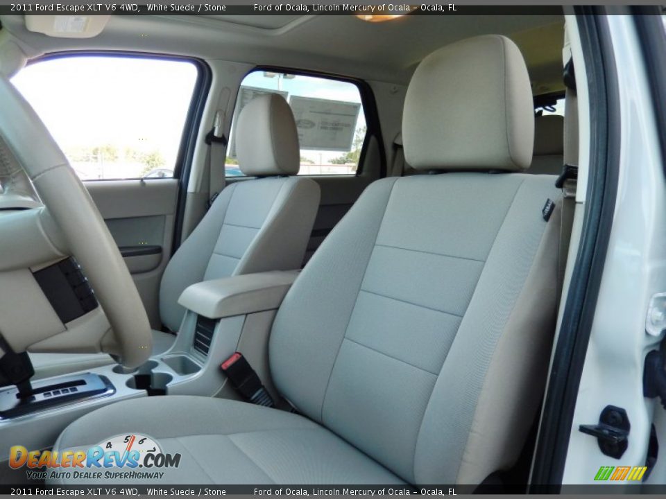 2011 Ford Escape XLT V6 4WD White Suede / Stone Photo #12
