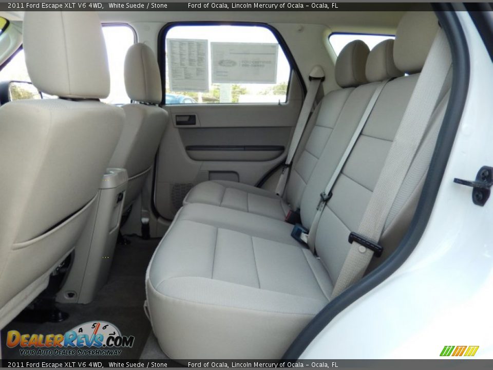 2011 Ford Escape XLT V6 4WD White Suede / Stone Photo #14