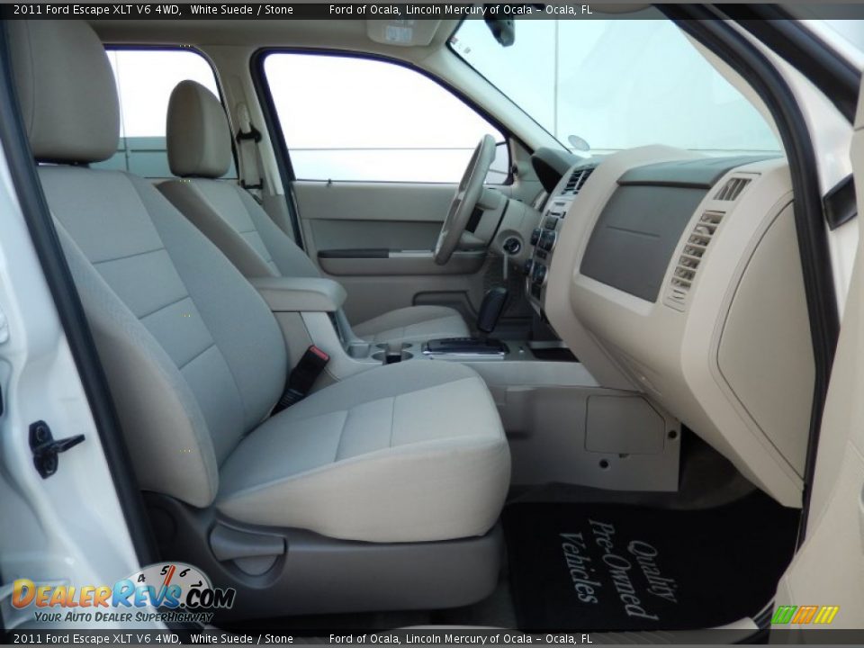 2011 Ford Escape XLT V6 4WD White Suede / Stone Photo #16