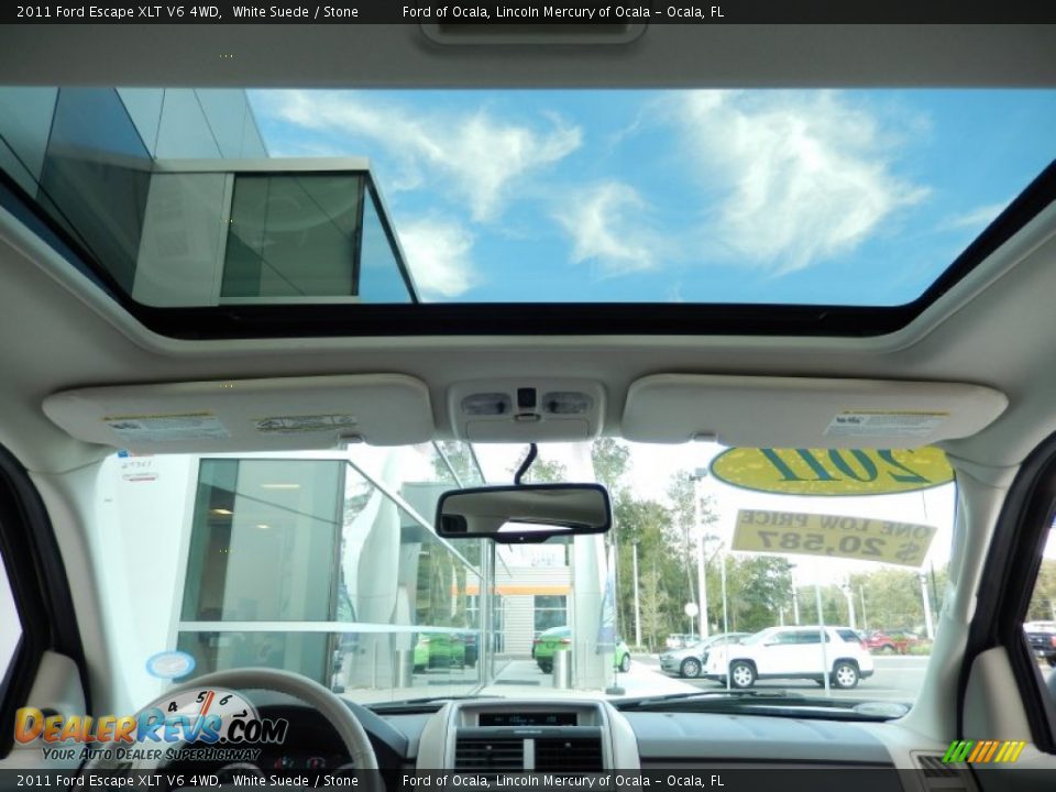 2011 Ford Escape XLT V6 4WD White Suede / Stone Photo #18
