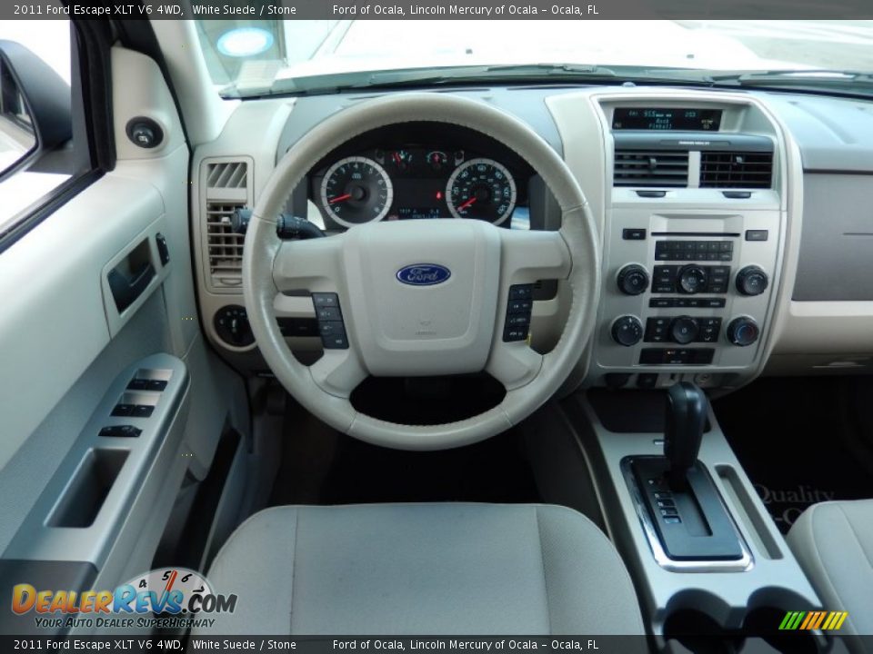 2011 Ford Escape XLT V6 4WD White Suede / Stone Photo #20