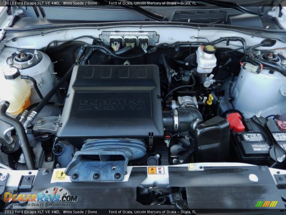 2011 Ford Escape XLT V6 4WD White Suede / Stone Photo #26