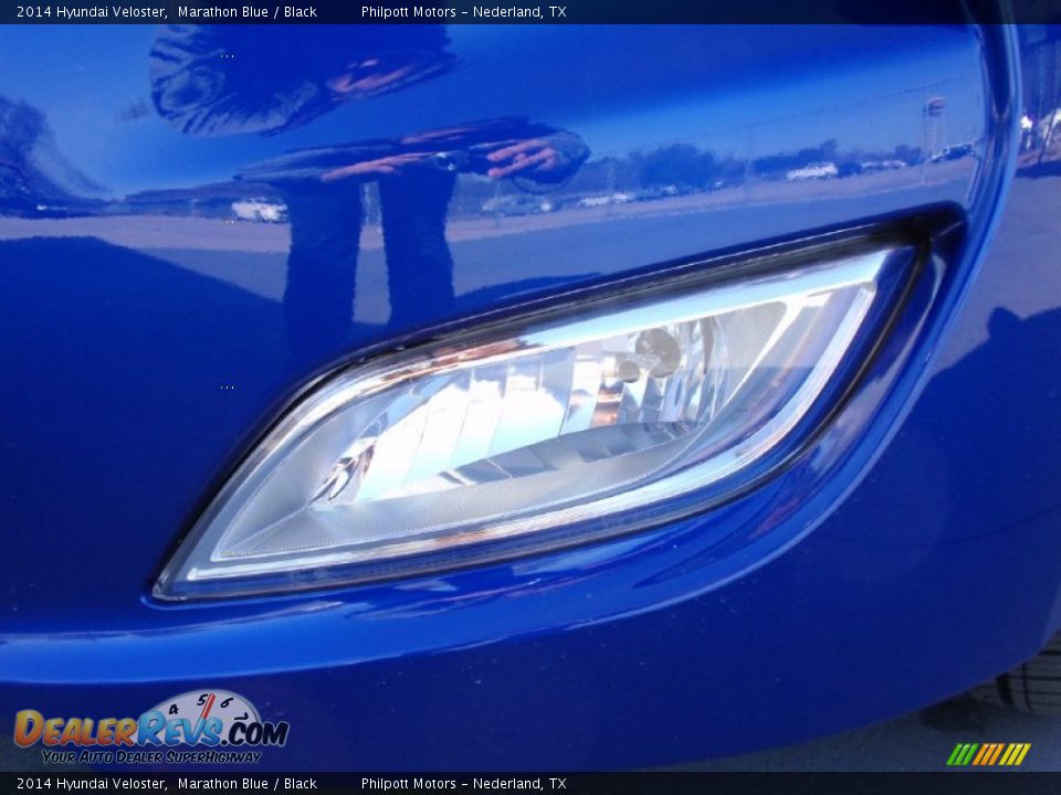 2014 Hyundai Veloster Marathon Blue / Black Photo #10