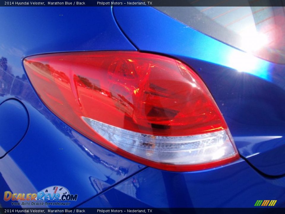 2014 Hyundai Veloster Marathon Blue / Black Photo #13