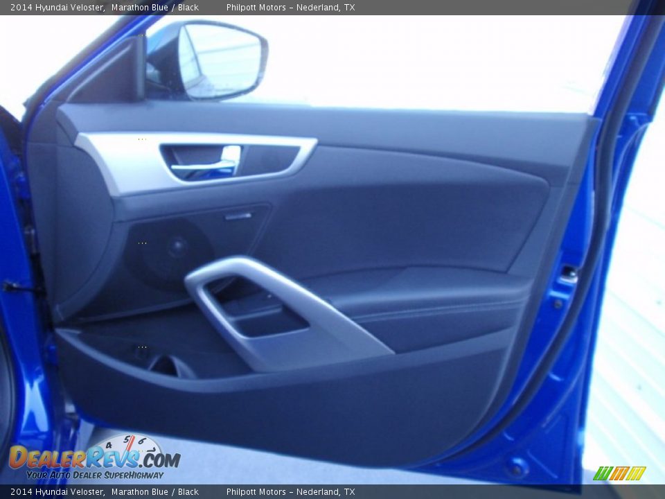 2014 Hyundai Veloster Marathon Blue / Black Photo #16