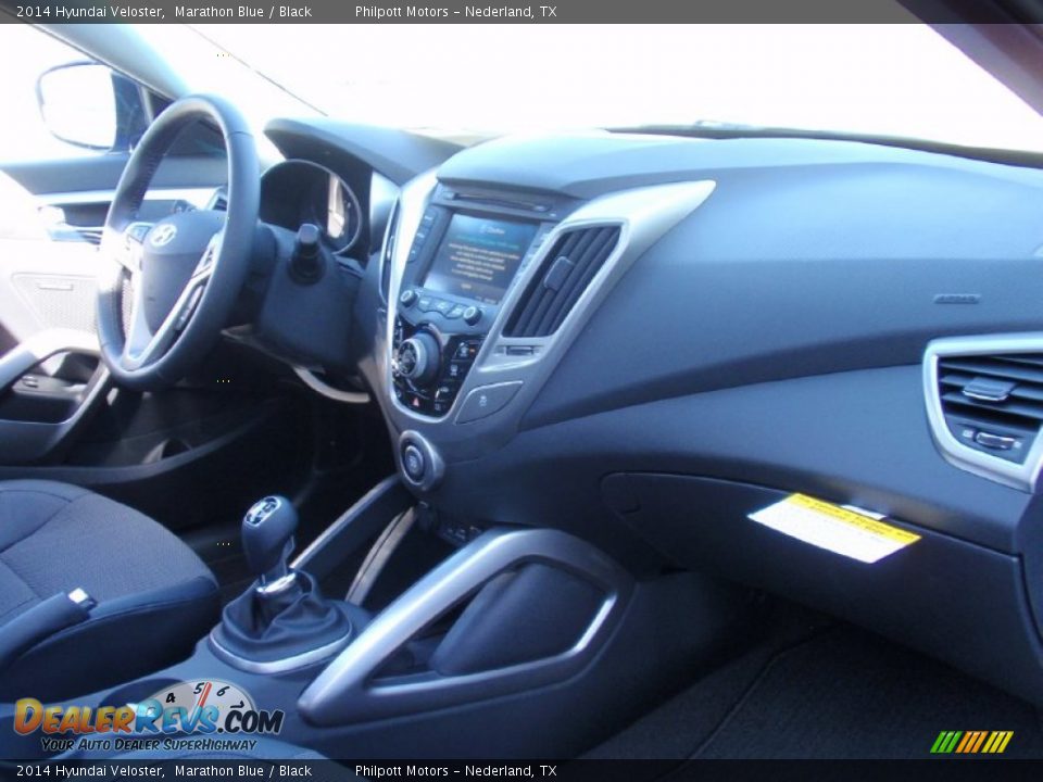 2014 Hyundai Veloster Marathon Blue / Black Photo #17