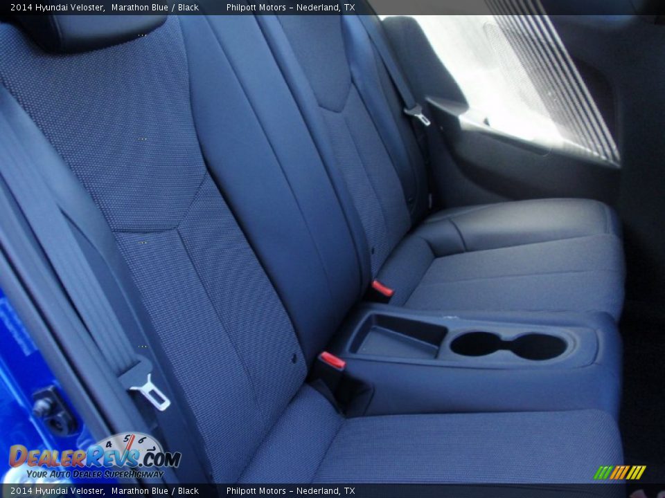 2014 Hyundai Veloster Marathon Blue / Black Photo #20
