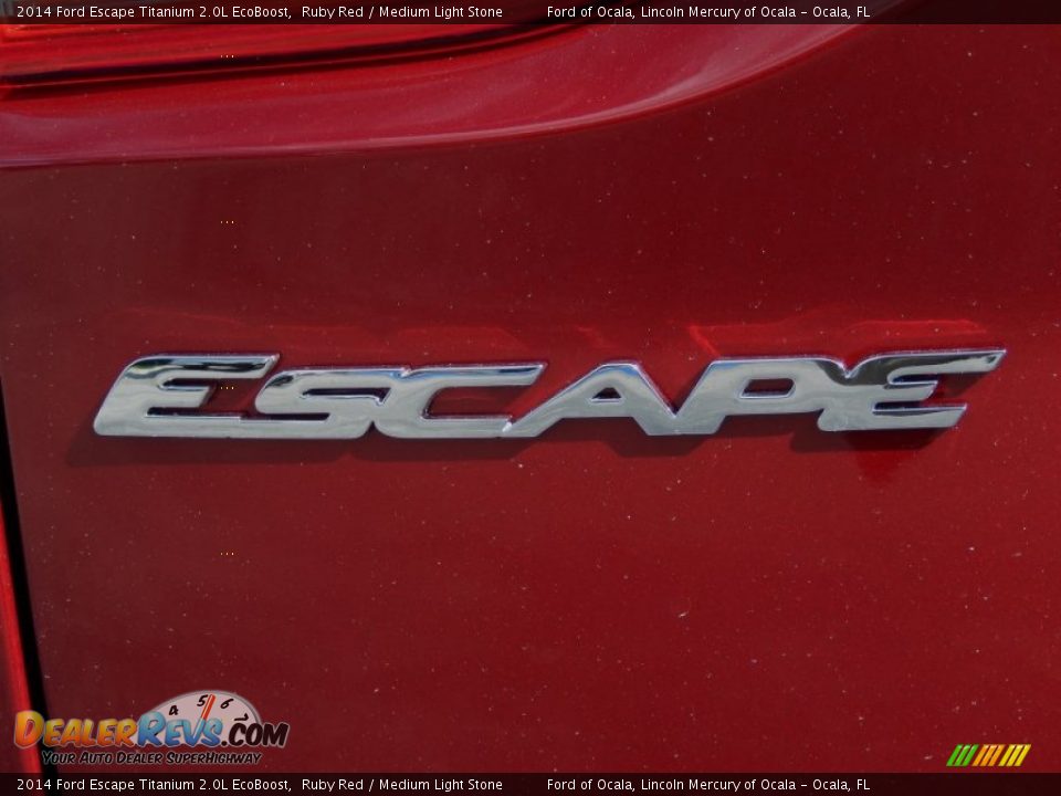 2014 Ford Escape Titanium 2.0L EcoBoost Ruby Red / Medium Light Stone Photo #4