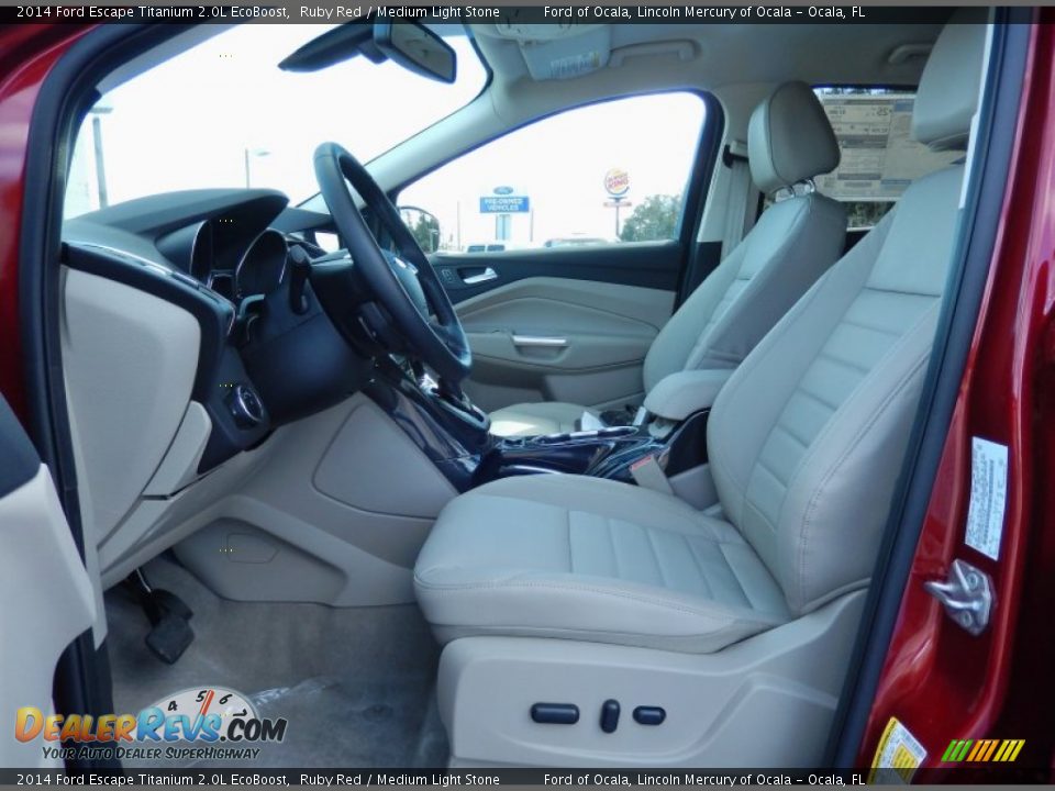 2014 Ford Escape Titanium 2.0L EcoBoost Ruby Red / Medium Light Stone Photo #6