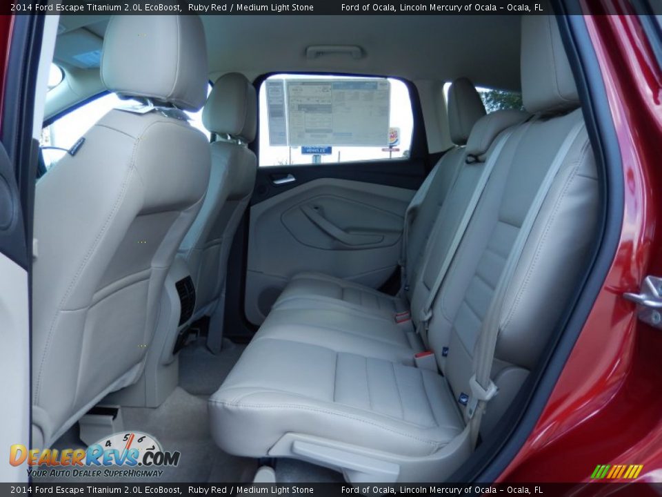 2014 Ford Escape Titanium 2.0L EcoBoost Ruby Red / Medium Light Stone Photo #7