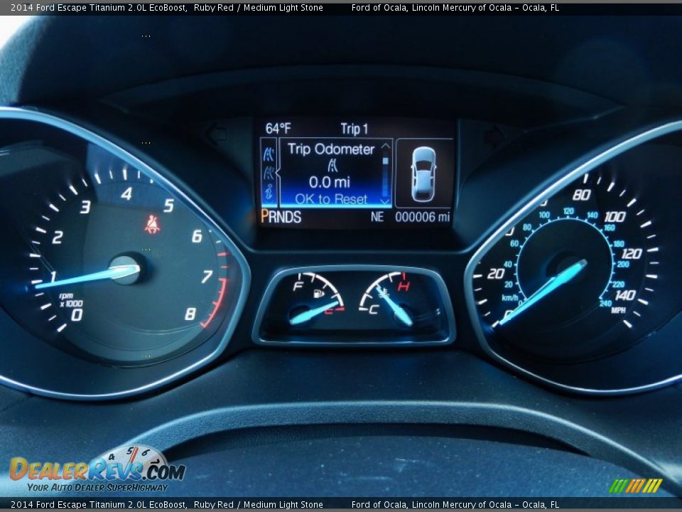 2014 Ford Escape Titanium 2.0L EcoBoost Ruby Red / Medium Light Stone Photo #9