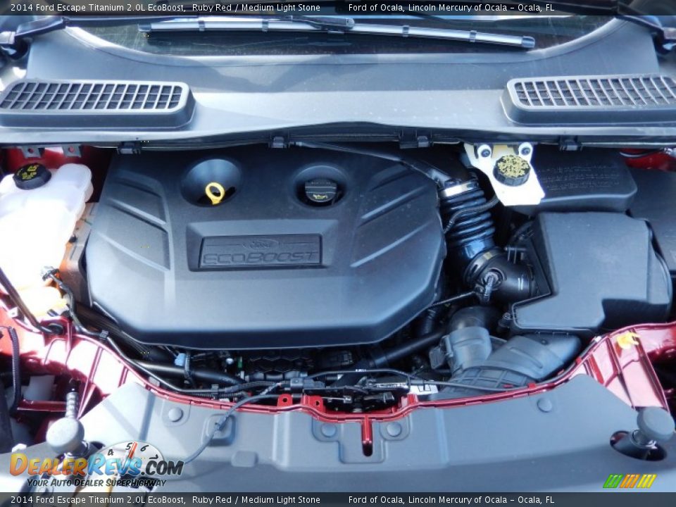 2014 Ford Escape Titanium 2.0L EcoBoost Ruby Red / Medium Light Stone Photo #11