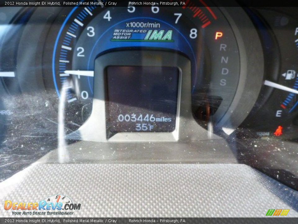 2012 Honda Insight EX Hybrid Polished Metal Metallic / Gray Photo #9