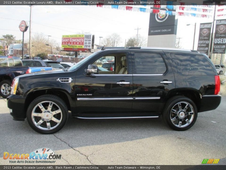 2013 Cadillac Escalade Luxury AWD Black Raven / Cashmere/Cocoa Photo #3