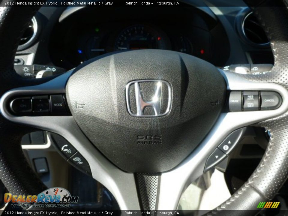 2012 Honda Insight EX Hybrid Polished Metal Metallic / Gray Photo #20