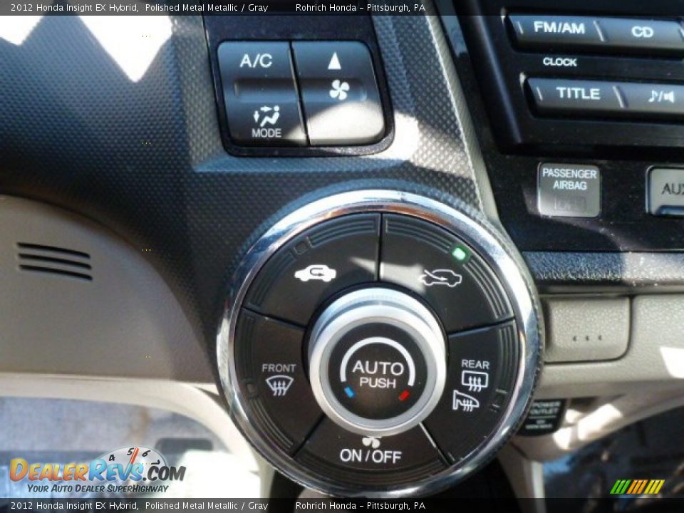 2012 Honda Insight EX Hybrid Polished Metal Metallic / Gray Photo #23