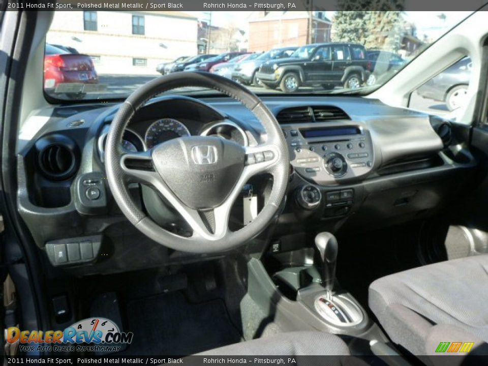 2011 Honda Fit Sport Polished Metal Metallic / Sport Black Photo #6