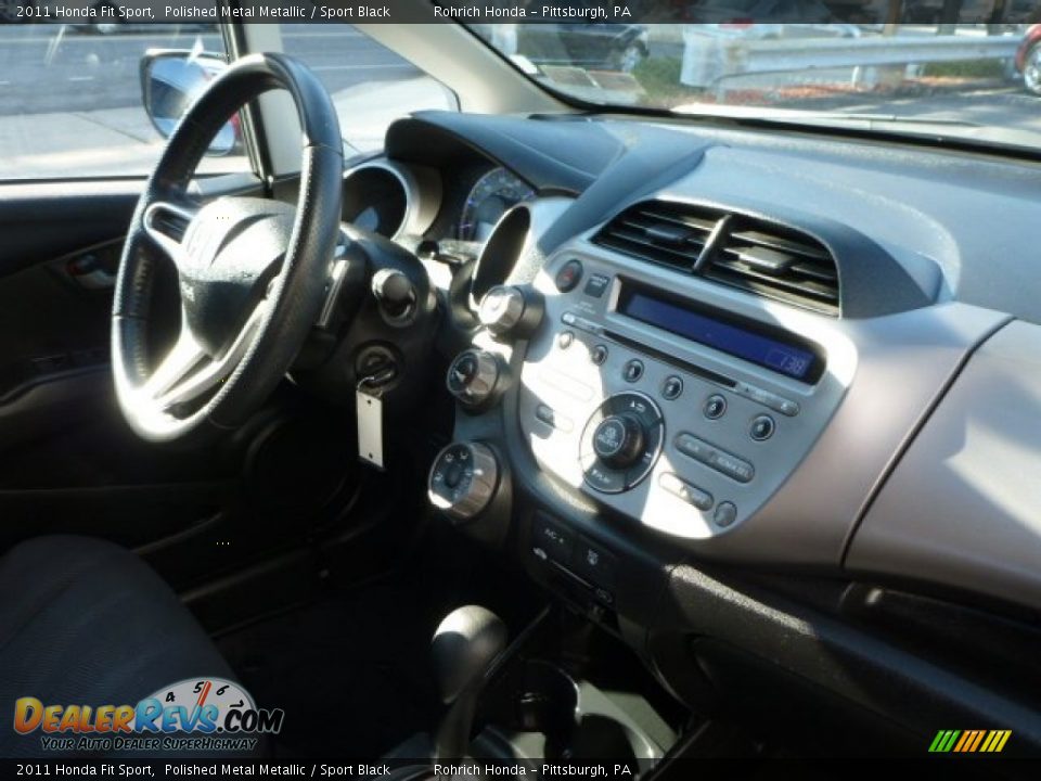 2011 Honda Fit Sport Polished Metal Metallic / Sport Black Photo #7