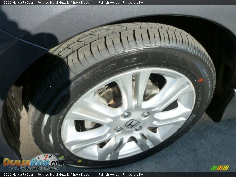 2011 Honda Fit Sport Polished Metal Metallic / Sport Black Photo #8