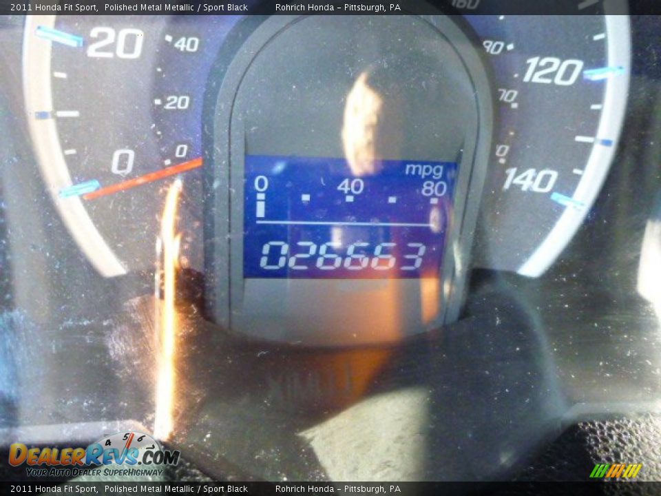 2011 Honda Fit Sport Polished Metal Metallic / Sport Black Photo #9