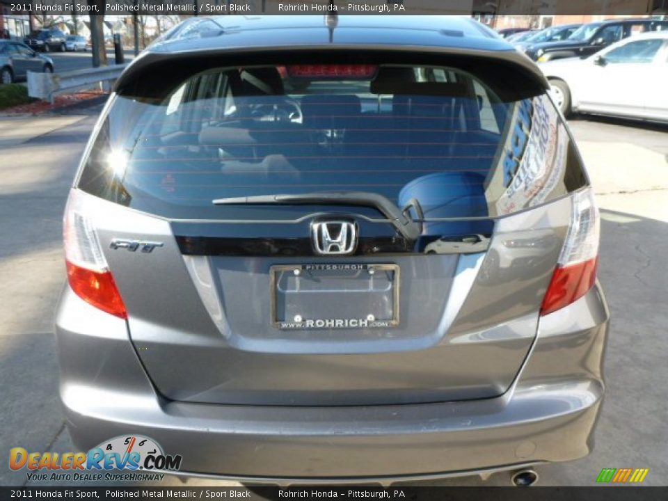 2011 Honda Fit Sport Polished Metal Metallic / Sport Black Photo #11